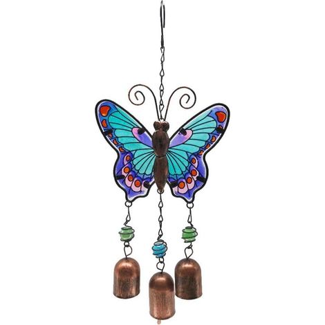 Carillon à vent suspendu motif papillon, décoration intérieure et extérieure (1/4)
