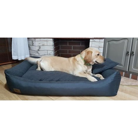 Hundebett blau 120x90 cm - waschbares Hundekissen - wasserdichtes Hundebett (1/4)