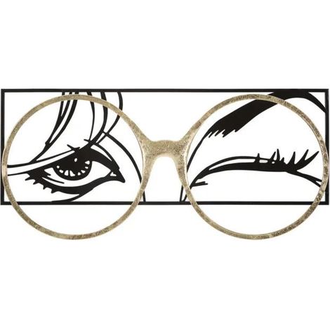 Dekorativer Rahmen Mauro Ferretti Metall schwarz gold 89 5x41 3 cm