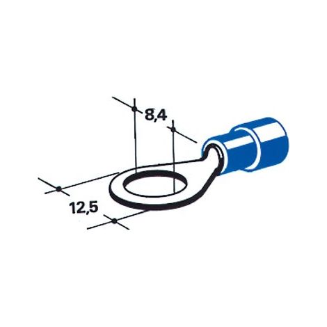 Cosse Ronde M10 - Bleu (Par 100)