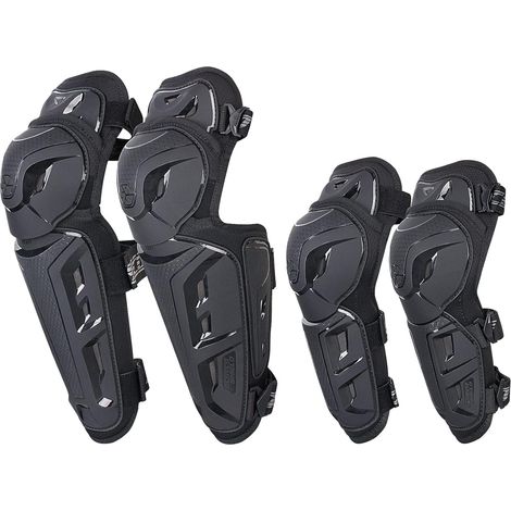 genouillères pour Moto Équipement de Protection pour Moto, Ensemble de 4 pièces Genouillères antidérapantes réglables pour Moto Cross-Country, Armure de vélo de Montagne (1/5)