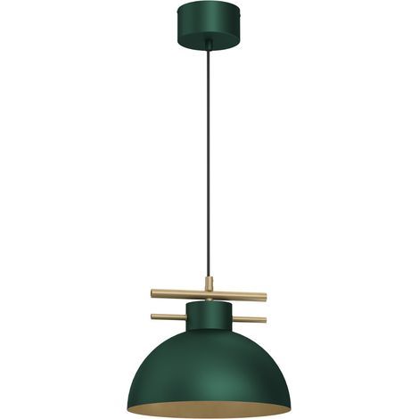 Lampada a sospensione Luminex Estate verde oro E27 Ø29