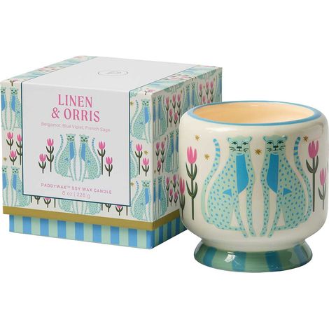 Candela in Ceramica A Dopo Ghepardi Blu 226g Paddywax