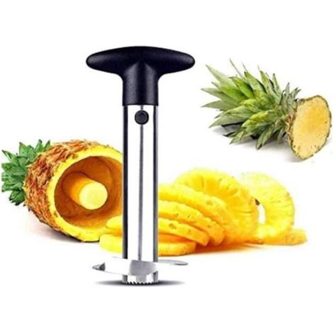 Coupe-ananas - Acier inoxydable - Poignée en plastique - Argent - 1 Pièce (1/4)