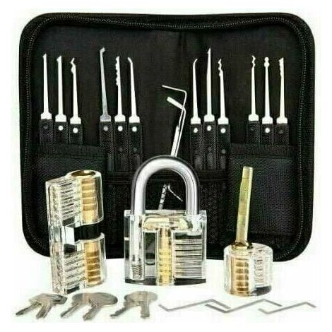 Kit de crochetage professionnel, 26 kits de signature de mot de passe avec 3 kits transparents de crochetage de cadenas (1/4)