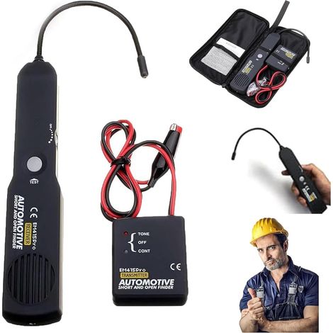 Em415pro Traceur de câble électrique, détecteur de circuit ouvert et court, testeur de circuit automobile, outil de diagnostic de circuit de voiture numérique DC 6-42 V, détecteur de circuit et kit de (1/5)