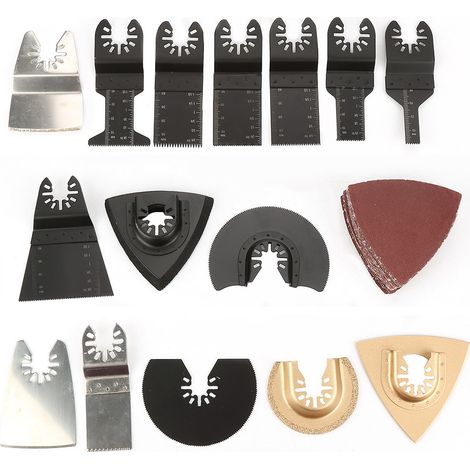 Lot de 40 lames de scie oscillante multifonction pour ponçage et coupe (1/5)