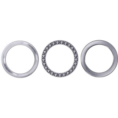 Lot de 3 roulements à billes de butée en acier au carbone, unidirectionnels, pour cric, machine-outil et automobile. (1/5)