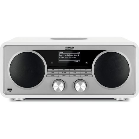 TechniSat DIGITRADIO 602, weiß/silber Radio-lecteur CD Internet DAB+, FM AUX, Bluetooth, CD, DAB+, r (1/5)