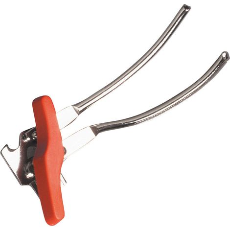 Westmark Apriscatole a pinza, Con apribottiglie, Lunghezza: 15,5 cm, Acciaio/Plastica, Zangen Sieger, Argento/Rosso, 10312270 (1/4)