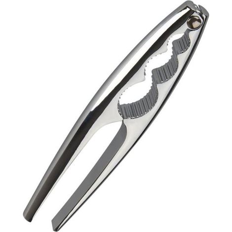 Casse-noix haut de gamme, casse-noix, casse-noix et casse-crustacés, acier chromé, argent