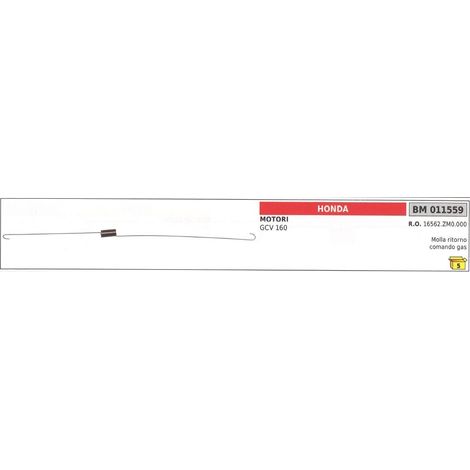 Muelle de retorno del acelerador HONDA para motor GCV 160 011559 16562-ZM0-000