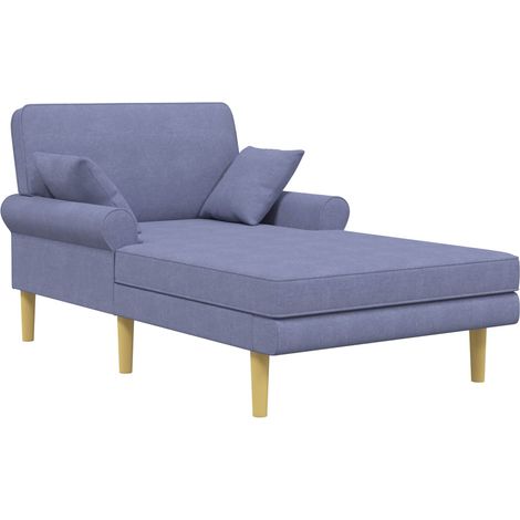 Chaise longue Blu jeans Tessuto vidaXL (1/5)