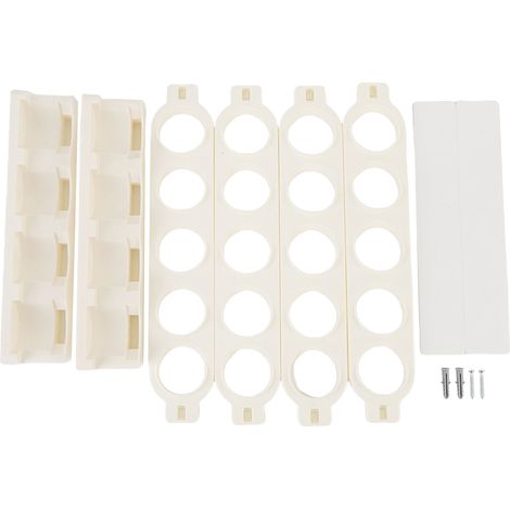 Support mural capsules café, étagère rangement pods adhésive ABS blanc 31,5cm pour cuisine bureau, organisateur design moderne (1/5)