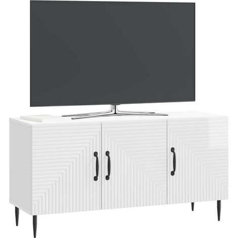 Maison Exclusive - TV-Schränk Hochglanz Weiß 99 x 34,5 x 50 cm Ho
