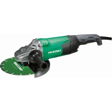 Hikoki – Meuleuse d'angle 230 mm 2200 W – Moteur résistant aux surcharges – Coupe précise acier, inox, béton – Coffret de transport inclus