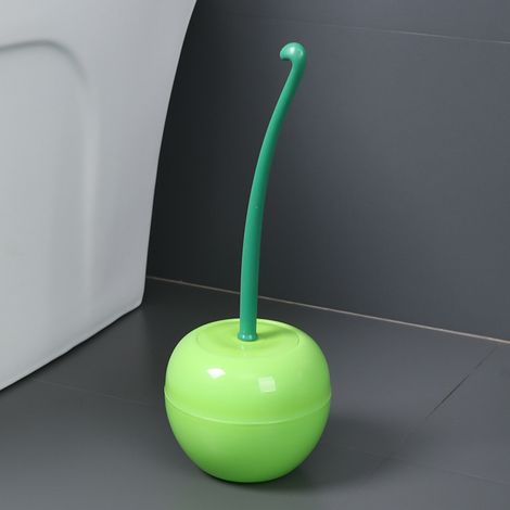 Brosse WC en plastique cerisier, sans angle mort, ensemble avec support (1/5)