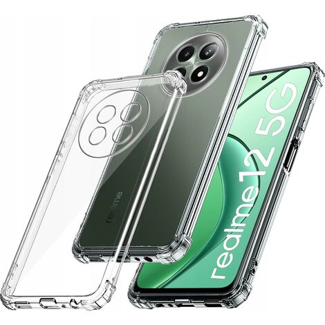 Funda para Realme 12 5G Funda transparente antichoque 12x 5G + cristal 9H (1/5)