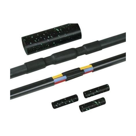 HellermannTyton Kit de reparación de cables termorretráctil negro
