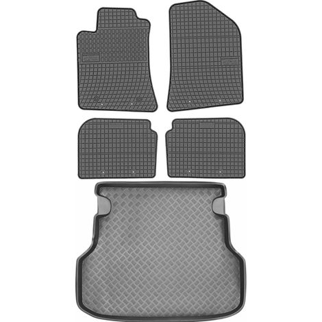 Toyota Avensis II Kombi (2003–2009) – Set: Gummifußmatten + Kofferraummatte