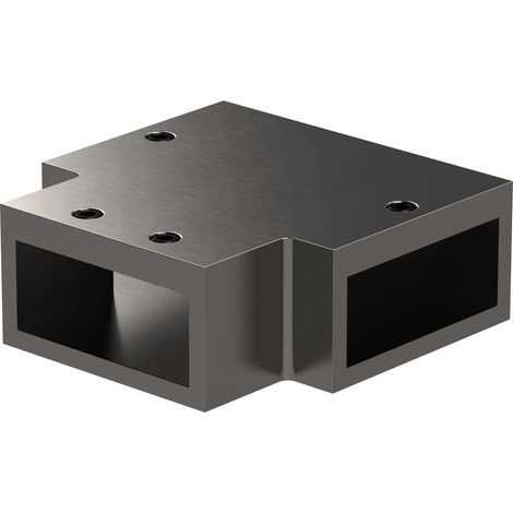 Wetroom Arm T Piece for use with Flat Support Bar - Brushed Pewter - Balterley