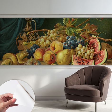 Carta da parati adesiva - lavabile - decorazione murale - per cucina - pellicola decorativa Fascino fruttato 250x104 cm (1/5)