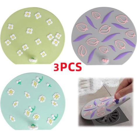 Couvercle de vidange,couvercle de vidange universels,bouchons de vidange d'évier en silicone,faciles à nettoyer,pour douche,cuisine (1/4)