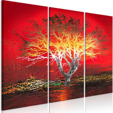 Quadro - Fiery Sky (3 Parts) - 120x80 (1/4)