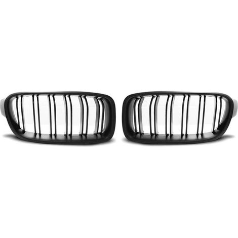 Grilles de calandre BMW serie 3 F30/F31 de 10/2011 a 2018 Noir mat Double barre-27318097 (1/5)