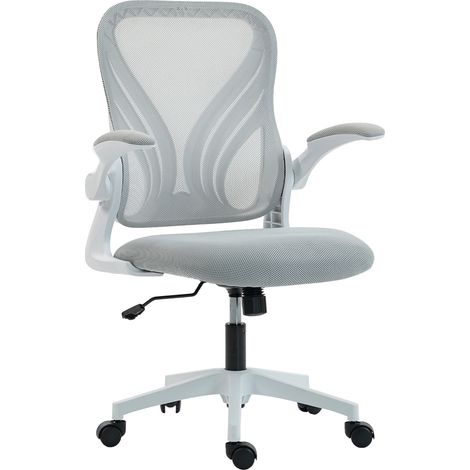 Mesh Office Chair with Foldable Backrest - Light Grey (1/5)