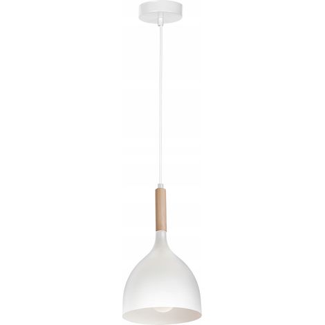 Hängeleuchte luminex noak wood 15W E27 mattweiß (1/3)