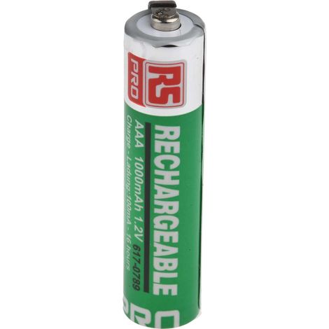 Batterie AAA rechargeable 1Ah RS PRO sortie Cosses ( Prix pour Paquet de 1 ) (1/2)
