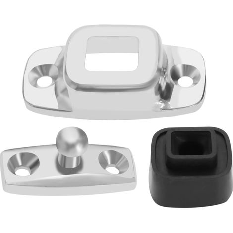 Door Stop Bracket, Door Support Clamp, Heavy Duty Door Stop, Aluminum Door Retaining Latch for Caravan, Motorhome, Boat, Home, Medium/Low Profile (1/5)