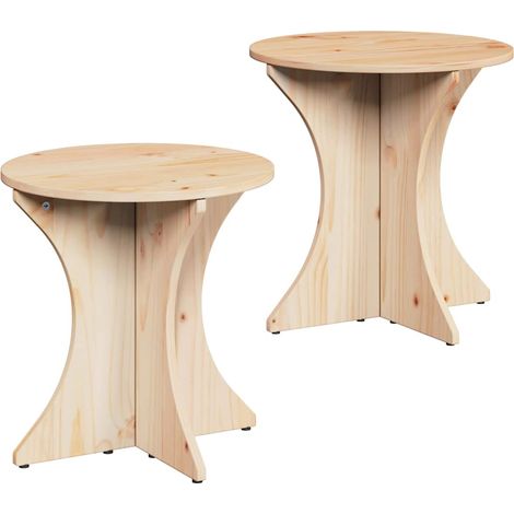 Maison Exclusive - Tavolino da salotto 2 pcs Naturale Legno di pino massello