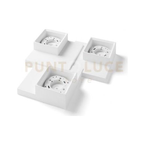 SIBARI lampada da Soffitto 3 Luci in gesso bianco attacco GX53 31X29CM