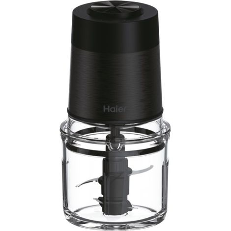 Haier Tritatutto I-Master Series 5, Elettrico 550 W, 2 Velocità, Tritaverdure, Base Antiscivolo, Ciotola in Vetro da 0,5 L [Nero] (1/5)
