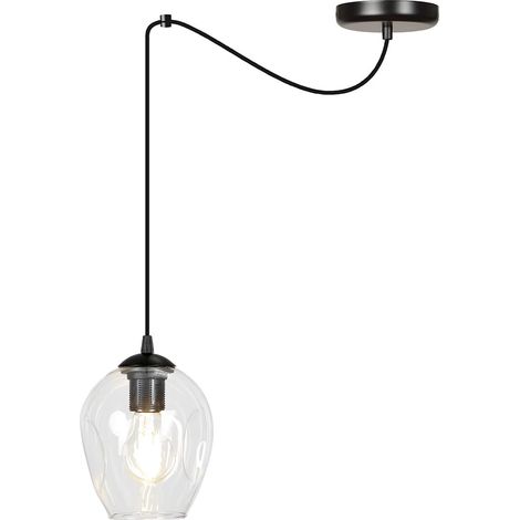 Suspension Emibig LEVEL verre clair noir E27 Ø14 15W (1/5)