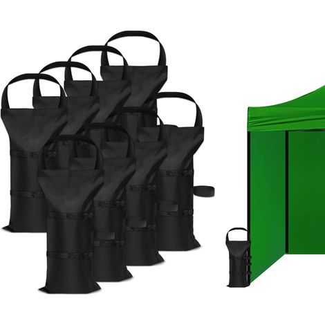 Lot de 8 sacs de sable pour auvent de poids de 108,9 kg, 46 x 23 cm, sacs de sable pour tonnelle, tente, parasol de jardin, sacs de poids (1/5)