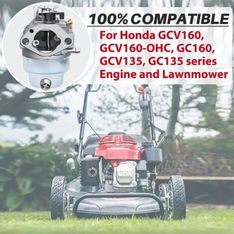 NALOOKAMIC Carburateur pour Honda GCV160 GCV135 GC160 GC135 GCV160-OHC Moteur et Tondeuse, Accessoires Carbu GCV 160 Tondeuse à Gazon Kit Carburateur avec Joint, Bougie, Filtre à Air