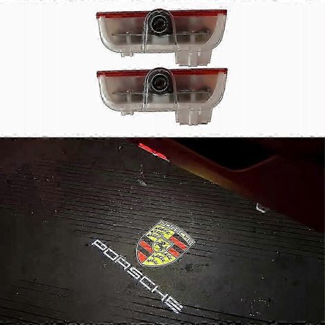 Projecteur de logo LED HD pour Porsche Cayman, Boxster, Cayenne, Macan 991, 718 - Accessoire de projecteur d'éclairage de portière haute définition (1/4)