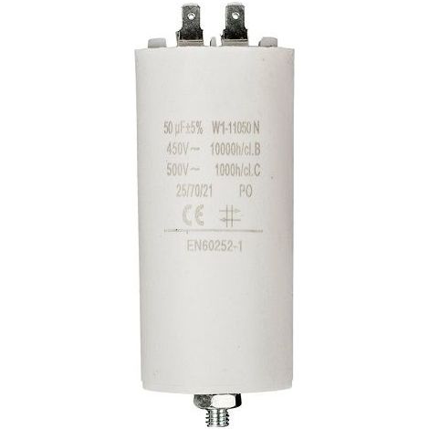 Condensador 50 uF 450 V Faston 1 uds. 50.0 uF