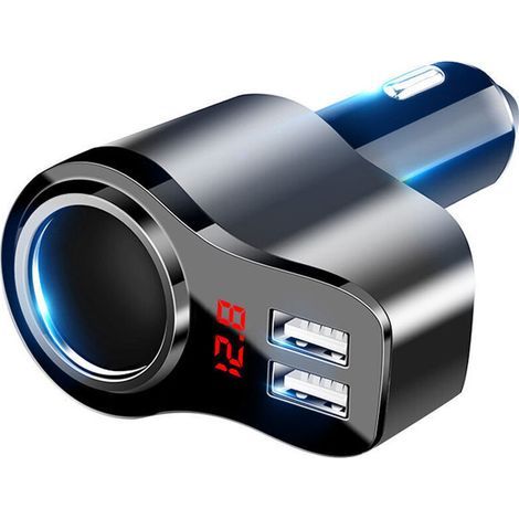 Chargeur de voiture double séparateur de port USB prise 12V-24V prise allume-cigare (1/5)