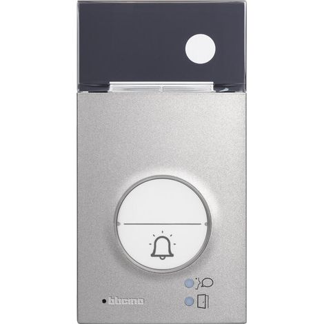 Bticino – Facade de remplacement pour platine vidéo Linea 3000 – Aluminium – Encastré – Résistance IK10 – Protection IP54 (1/2)