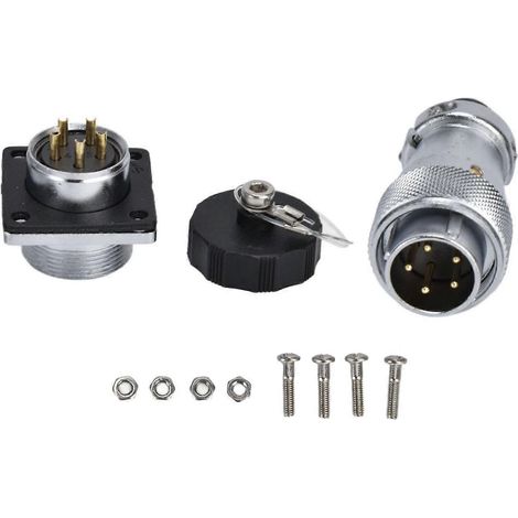 WS20 5-poliger Luftfahrtstecker, Metall, Stecker/Buchse, Panel-Luftfahrtstecker für die Industrie