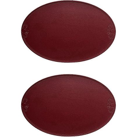 Set de table rétro en polyuréthane, style européen français, ovale, isolant, imperméable et résistant à l'huile, pour la maison. (1/5)