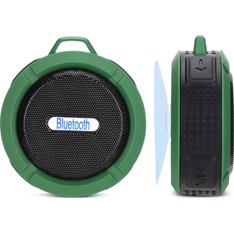 Enceinte portable C6 sans fil, étanche, Bluetooth, transmission audio, idéale pour le sport en montagne, à vélo ou en extérieur (avec basses profondes). (1/5)