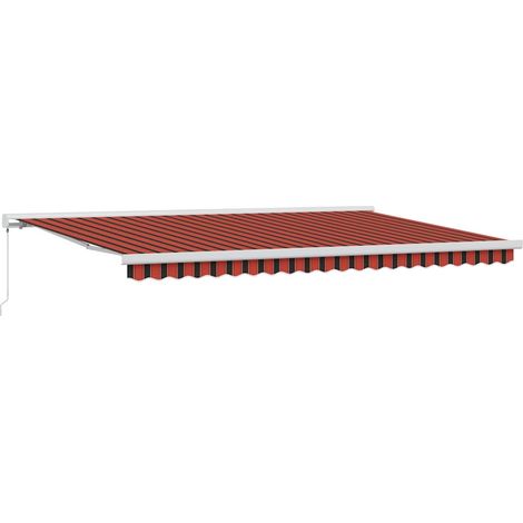 Maison Exclusive - Tenda Retrattile Rosso e Nero 500 × 300 cm Tessuto e Metallo