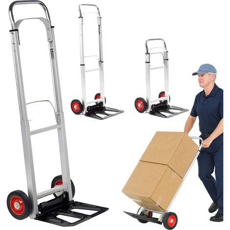 Carrello di trasporto pieghevole in alluminio per magazzino, portata 90 kg. (1/4)