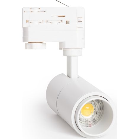 Foco Carril LED Trifásico 10W Regulable CCT Seleccionable Pulyx Multiángulo 15-60º Blanco