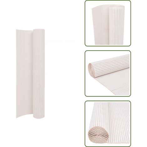 Valla de jardín doble cara - vidaXL Valla de jardín de doble cara blanco 110x500 cm - Valla de jardín blanca